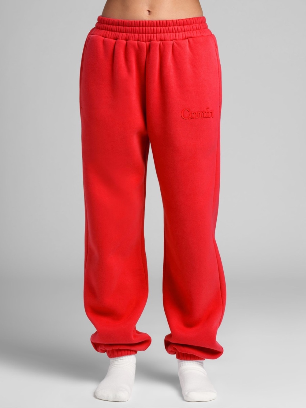 Comfrt Minimalist Sweatpants Joggers Crimson Red Size Small Loungewear